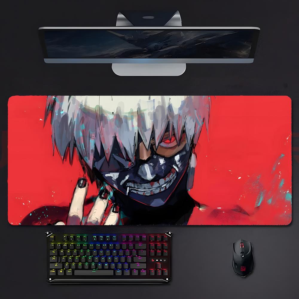 Anime Dark TTokyo GGhoul Mouse Pad Large Gaming Mousepad With Stitched Edges Thickened Desk Mat Pc