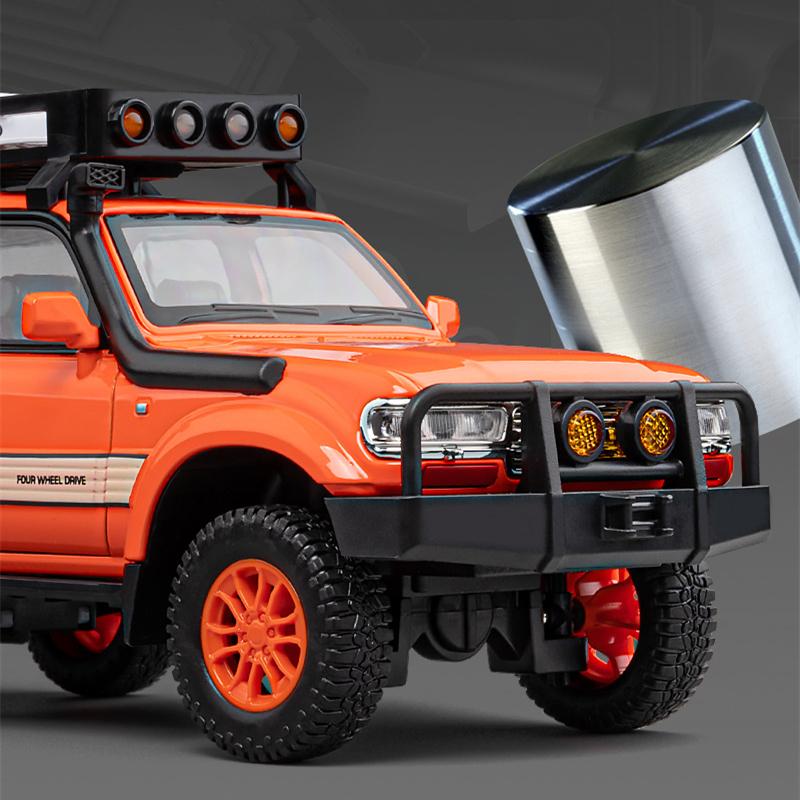 2024 Новая 1/24 Toyota Land Cruiser LC80 литая модель автомобиля из сплава литые металлические внедорожники модель автомобиля звуковая и световая имитация детская игрушка подарок