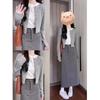 Women's College Style Autumn 2024 Knit Cardigan, Top & Skirt Set