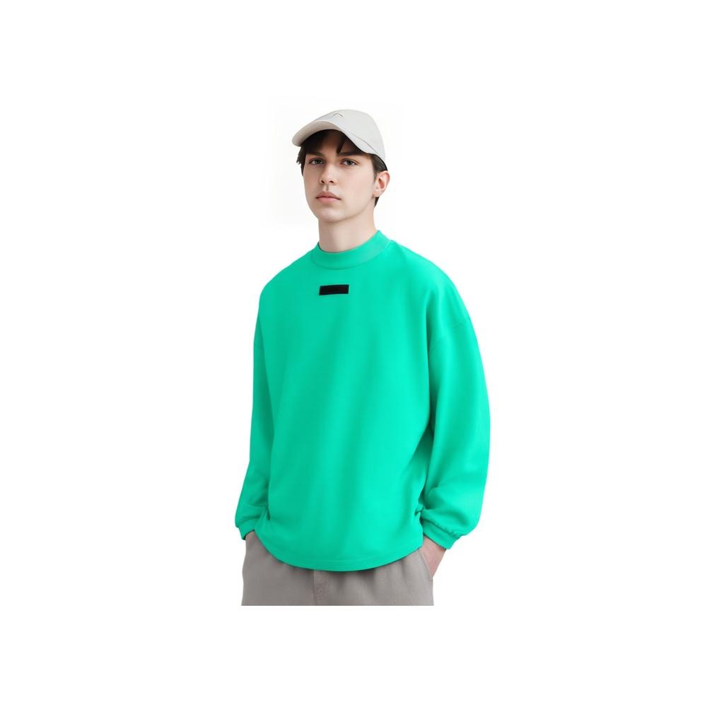 Fear of God Essentials Футболка с длинным рукавом Мятный лист Мужские Топы Зеленый 125SP244202F