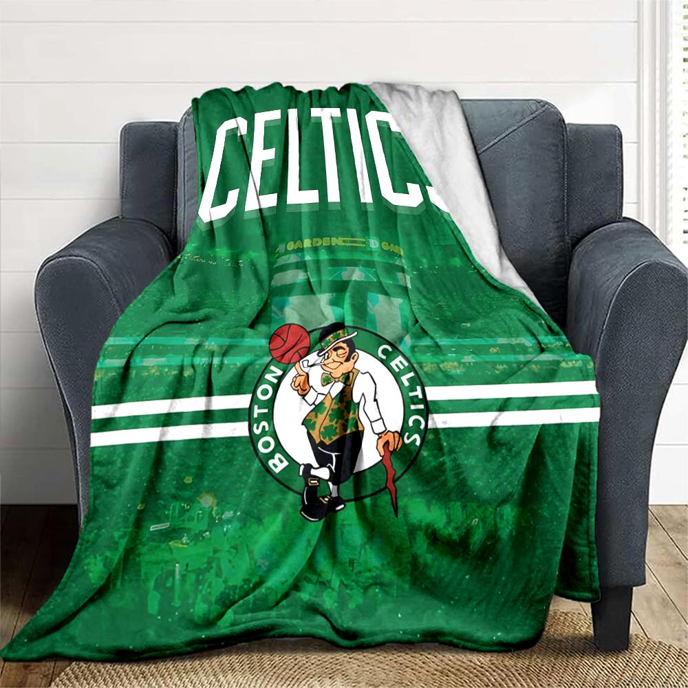 1pc Boston Celtics Blanket, Gift, for Men and Women, Soft Blanket, Good for Sofa Bed Couch Travel, Lightweight Flannel Blanket