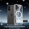Магнитный прозрачный чехол с блестками для Magsafe iPhone 17 Pro Max Air 16 Plus 16E 15 13 Pro 14 Pro 16 Pro 17 Pro Mag Safe Анти-желтеющий чехол для телефона Аксессуары
