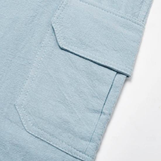 Мужские летние шорты с эластичной резинкой на талии длиной до колена, свободные, однотонные, с несколькими карманами, прямые, повседневные, пляжные шорты