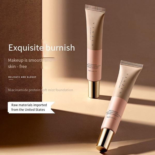 Ниацинамид Легкая и нежная тональная основа Крем-контроль жирности Консилер Отбеливающая увлажняющая жидкая основа