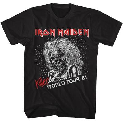 Футболка Iron Maiden Iron Maiden Killer World Tour Размеры S-4XL Высококачественная Роскошная Для Мужчин и Женщин Топ Y2k