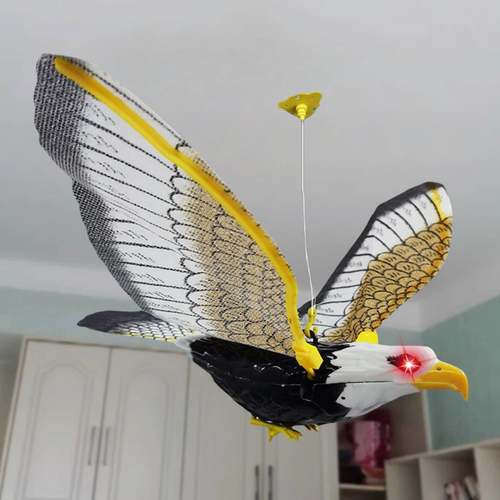 Bird Scarecrow Fake Horned Hawk Decoy Bird Scarer Hanging Eagle Fake Eagle To Scare Birds Away Outdoor Falcon Decor Garden Decor