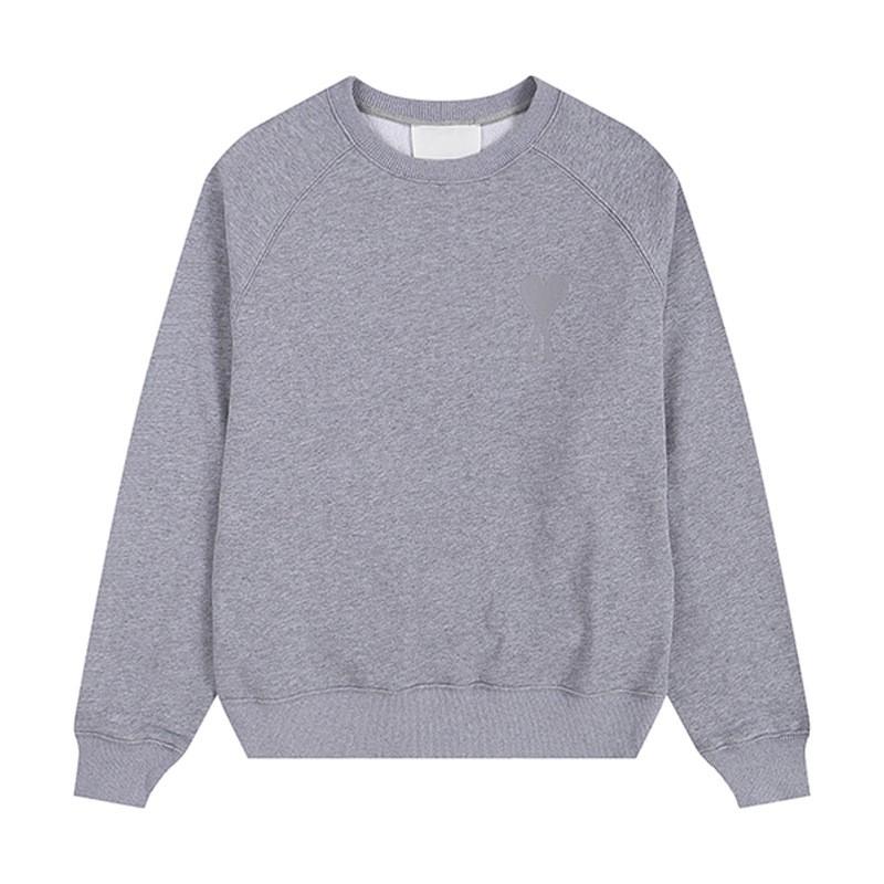 Soft Cotton Oversized Crewneck Sweatshirt With Small Heart Embroidery Pastel Colors Long Sleeve Fall Winter Casual Wear