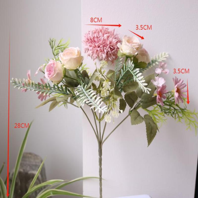 1 шт. Искусственный цветок Свадьба Дом Спальня Украшение Свадебный букет Гортензии Ваза Для улицы