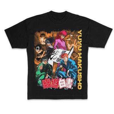 Графическая футболка Yu Yu Hakusho, фанат аниме и манги 90-х, репринт S-5XL, унисекс