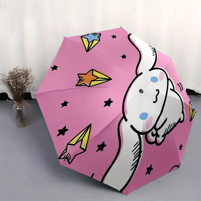 Cinnamoroll Automatic Opening and Closing Parasol Compact Travel umbrella with 8 Ribs for Women and Men Ideal Birthday/Christmas Gift, Outdo