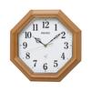 Seiko Clock Wall Clock Nature Sound 12 Types Radio Analog Chime Switchable Light Brown Wood Body Size: 33.0 X 33.0 X 6.8cm RX216B