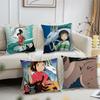 A-Away S-Spirited Cushion Cover Anime Film Soft Comfortable Pillow Case for Sofa Living Room Home Office Decor Protective Covers