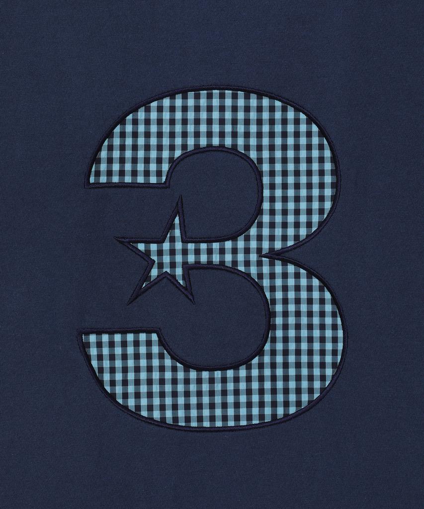 BAUF 3 Logo Check Slim Fit T-Shirt [Navy]