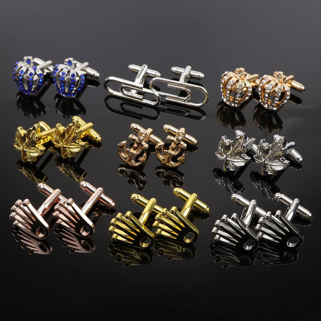 Luxury Men Jewelry Wedding Party Metal Shirt Cufflinks Cuff Links Accessory Beauty