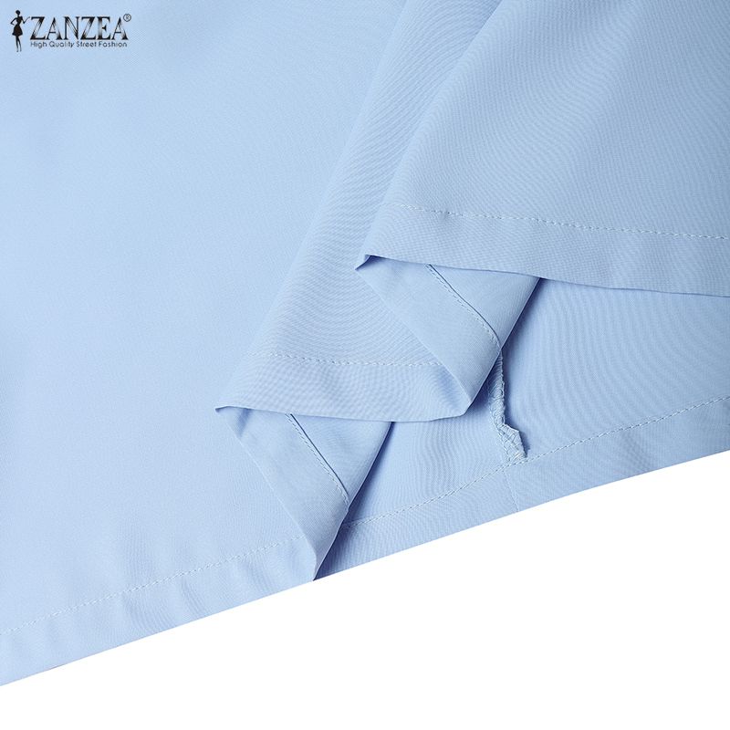 ZANZEA Женское повседневное летнее платье с V-образным вырезом и рукавом 3/4