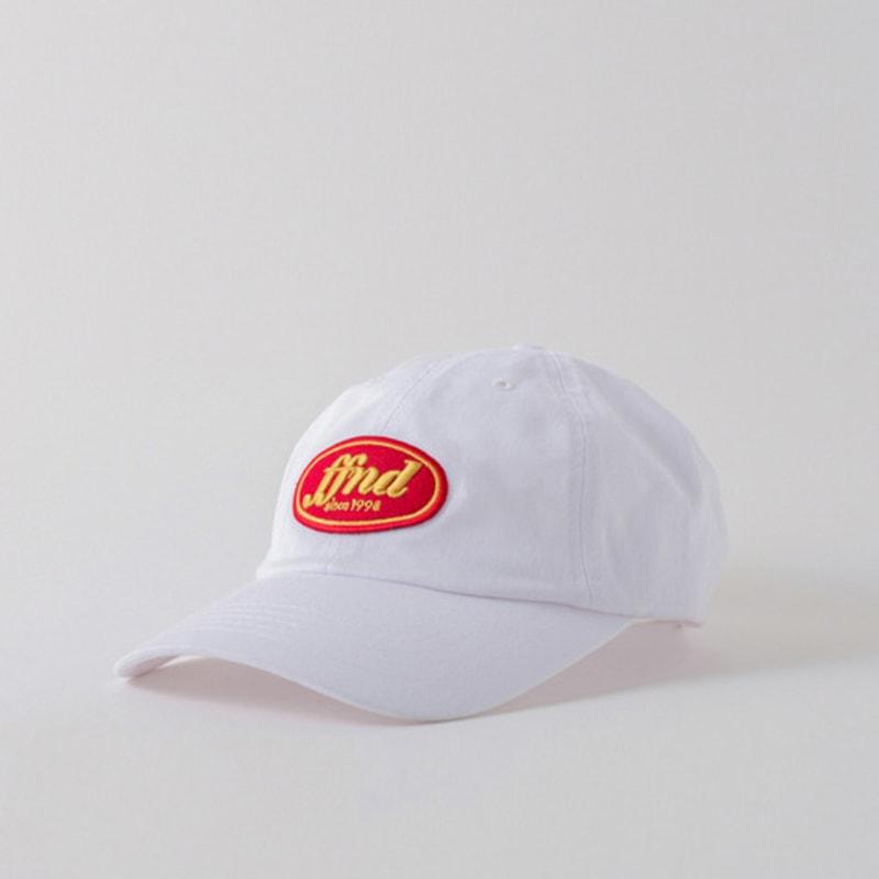 Человек и кошка FFOUND VINTAGE НАШИВКА БЕЙСБОЛКА / БЕЛЫЙ