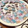 135-piece Cat Wooden Jigsaw Puzzle Macaron Color Animal Cats Decorative