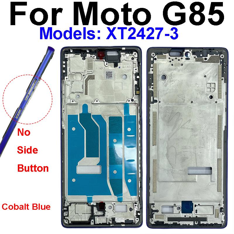 For Motorola Moto G75 G85 XT2427-3 Middle Frame And LCD Screen Frame Middle Housing Frame Without Side Button Flex Cable Parts