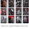5D New Collection 2025 Diamond Embroidery Skull Legends Mosaic Art Kits Scenery Hanging Paintings Cross Stitch Gift