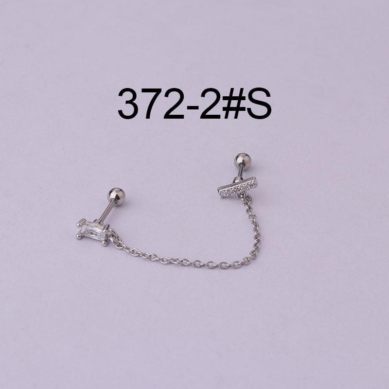 Тонкий стержень из нержавеющей стали, серьги-пусеты для двойного прокола хряща уха, корейский стиль