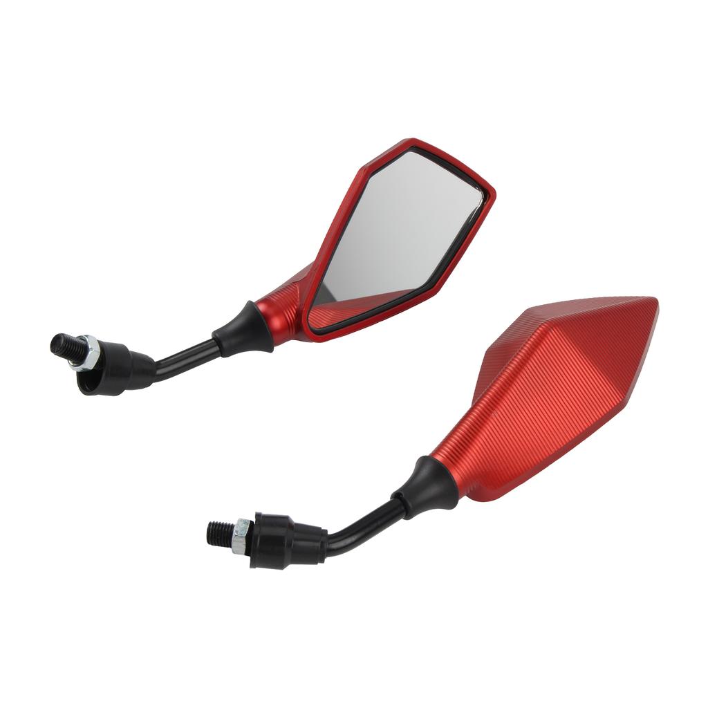 2Pcs 10MM Universal Motorcycle Rearview Mirror Wide Angle Adjustable For Scooter Electric Bike Moped ATV Modified Accessories 1