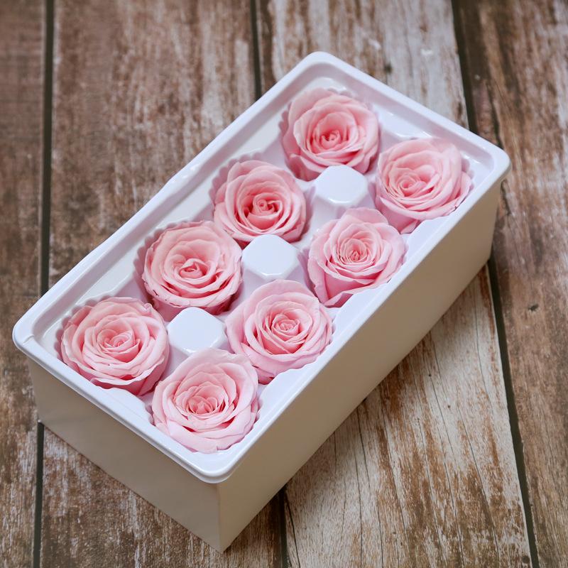 Eternal Life Flower Material Gift Box Immortal Rose Flower Dried Rose Artificial Preserved Flowers Head Roses