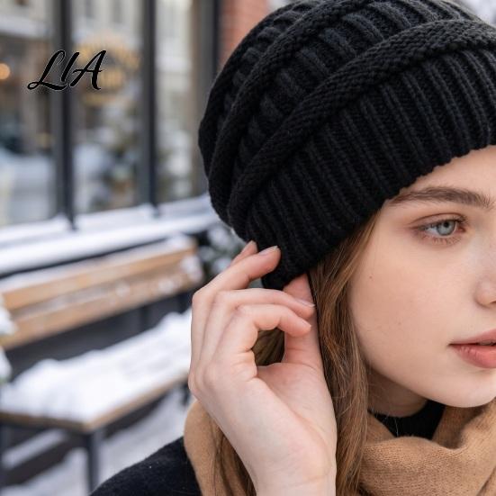 Winter Knit Beanies Slouchy Knitted Hat, Unisex Warm Beanies, Stretchy Soft Headwear for Men And Women Cozy Hat Cold Weather Cycling Skiing