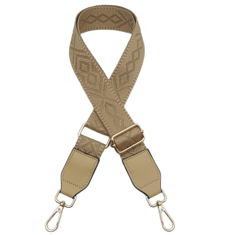 Creative Women's Bag Crossbody Adjustable Wide Shoulder Strap Bag Replacement Shoulder Strap Solid Color Jacquard Backpack Strap