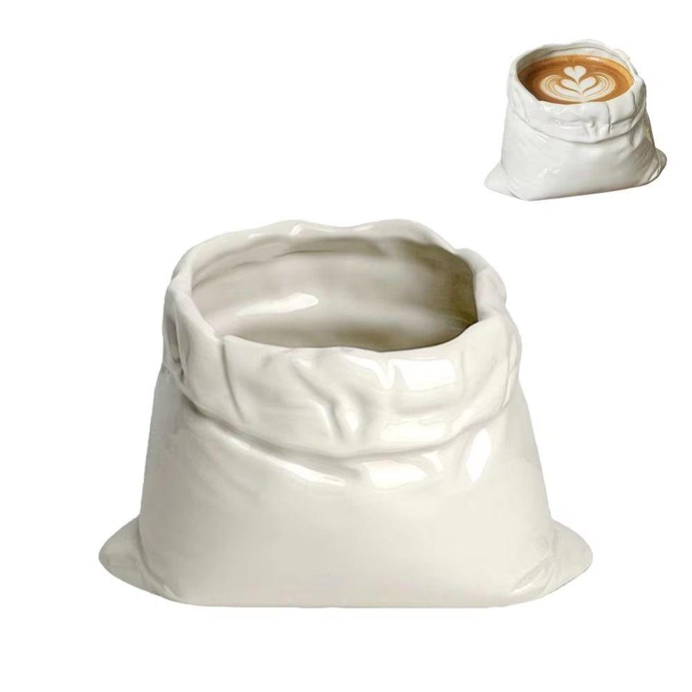 Handbag-shaped Cloth Bag Coffee Cup Heat-resistant Juice Cups Novelty Ceramic Coffee Mug