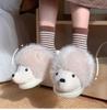Fashion New Fuzzy Hedgehog Mules Slippers Woman Winter Warm Home Shoes Ladies Cozy Carton Animal Slipper Female Fluffy Slides Plush Shoe