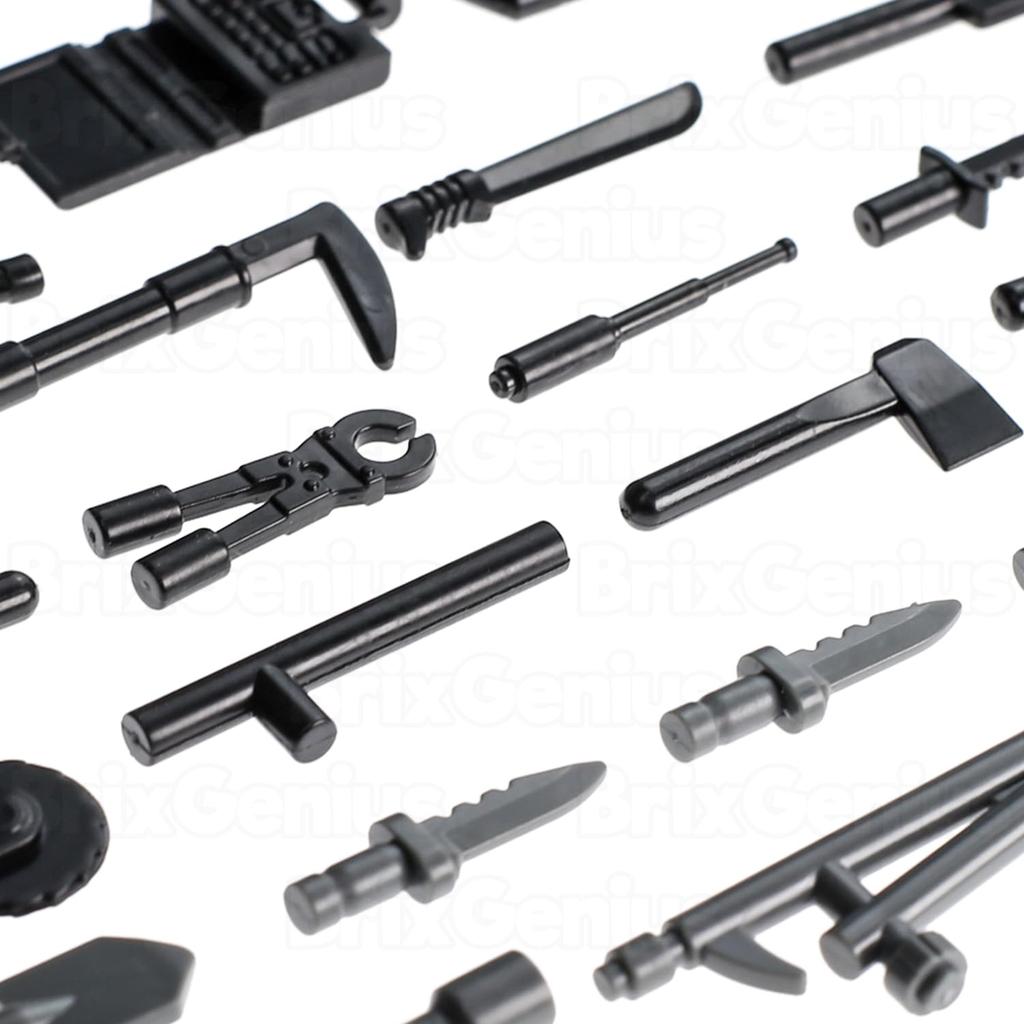 Ylutex 180-Piece Military Weapon Pack Accessory Kit Toy SWAT Team Building Blocks Toy Army Equipment Gear Set with Accessories Compatible with Key