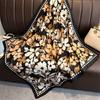 90 * 90cm New Twill Silk Simple Sun Protection Warm Large Square Scarf Shawl Headscarf For Women