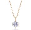 LEGAN Necklace 1 Diamond Natural Diamond K18YG Yellow Gold 6 Prongs Made In Japan 0.1ct Women's