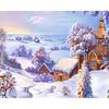 5D DIY Diamond Painting Snow Scene Embroidery Mosaic Cross Stitch Rhinestone Decoration
