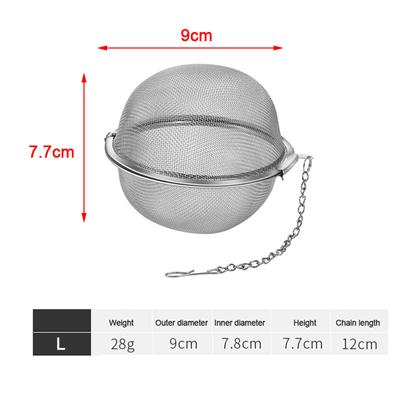 Сфера для заварки чая из нержавеющей стали, фиксирующий фильтр для чайных шариков для специй, инструмент для фильтра Meshtea