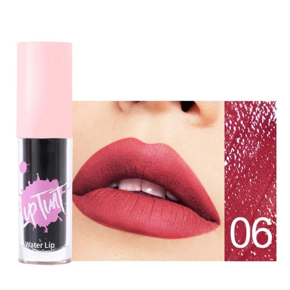 Fruit Juice Lip Tint Nonstick Cup Liquid Lipstick and Blush Waterproof Long Lasting Water Stain Lips Cheeks Makeup 2 In 1, A6, 1 Piece