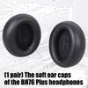 1Pair Earpads Leather Ear Pad Ear Cushions Cover Memory Foam Earmuffs for BH76 Plus Headsets