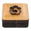 Leather Cutting Die with Wood Base Flower Shape Punching Mold for Keyring Making Crafting Projects