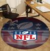 Круглый ковер с узором NFL, коврик для помещений/улицы, для пикника, игровой комнаты, спальни, офиса, гостиной, ковер для домашнего декора, подарок на день рождения
