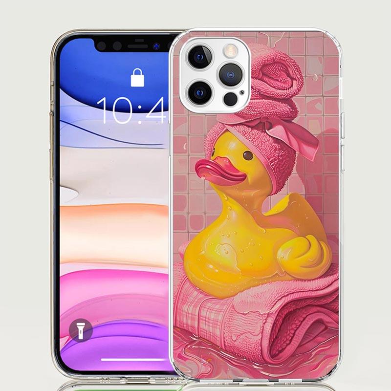 Rubber Ducks Swimming Pool Phone Case For iPhone 17 Air 16 15 Plus 11 14 Pro Max 13 Mini 12 7 8 + SE Pattern Art Customized Cove