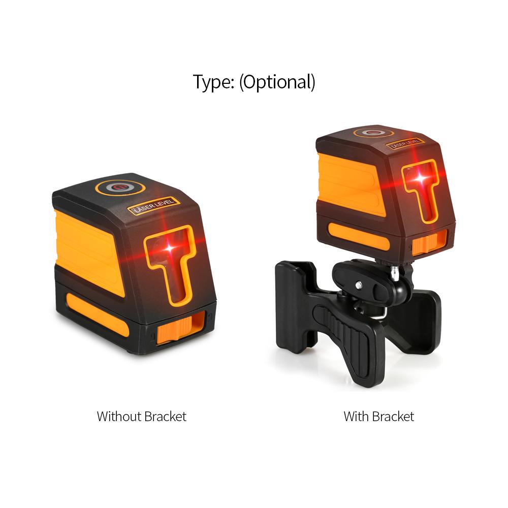 Самовыравнивающийся 2-линейный красный лазерный уровень. Профессиональное горизонтальное и вертикальное выравнивание перекрестных линий.