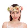 Rose Crown Flower Garland Headband Hair Garland Floral Headdress Halo Bohemian Party Wedding