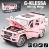 Масштаб 1/24 Benz G-KLESSA AMG G63, литая под давлением модель автомобиля, игрушечный автомобиль с откатным механизмом, звуком и светом для детей, коллекция подарков для мальчиков и девочек