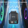 65W GaN UK EU US Plug Fast Charger USB C Charger Laptop PD QC 3.0 Type C Charger Fast Charging Travel For Iphone Xiaomi