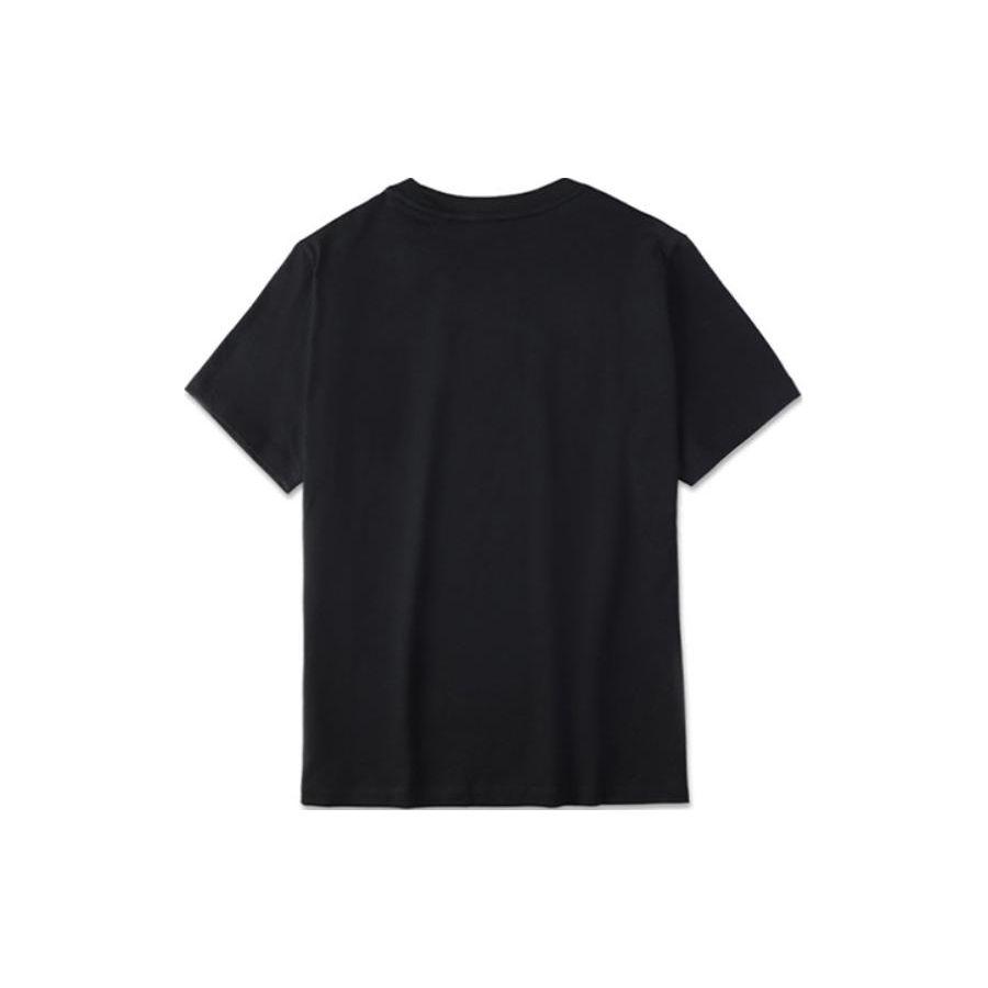 Li-Ning Удобная футболка с круглым вырезом и коротким рукавом, мужская черная AHSU867-1