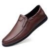 2024 Genuine Leather Men Casual Shoes Luxury Brand Casual Slip On Formal Men Black Driving Shoes