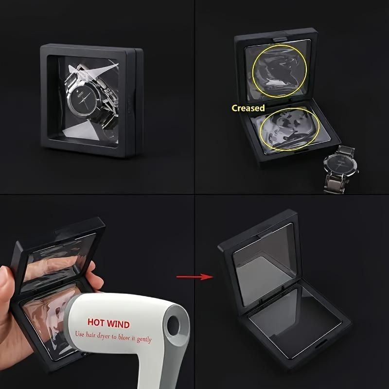 10pcs Plastic Dust-proof Jewelry Packaging Transparent Suspended Storage Boxes Storing Jewelry 3D Suspended Display Boxess