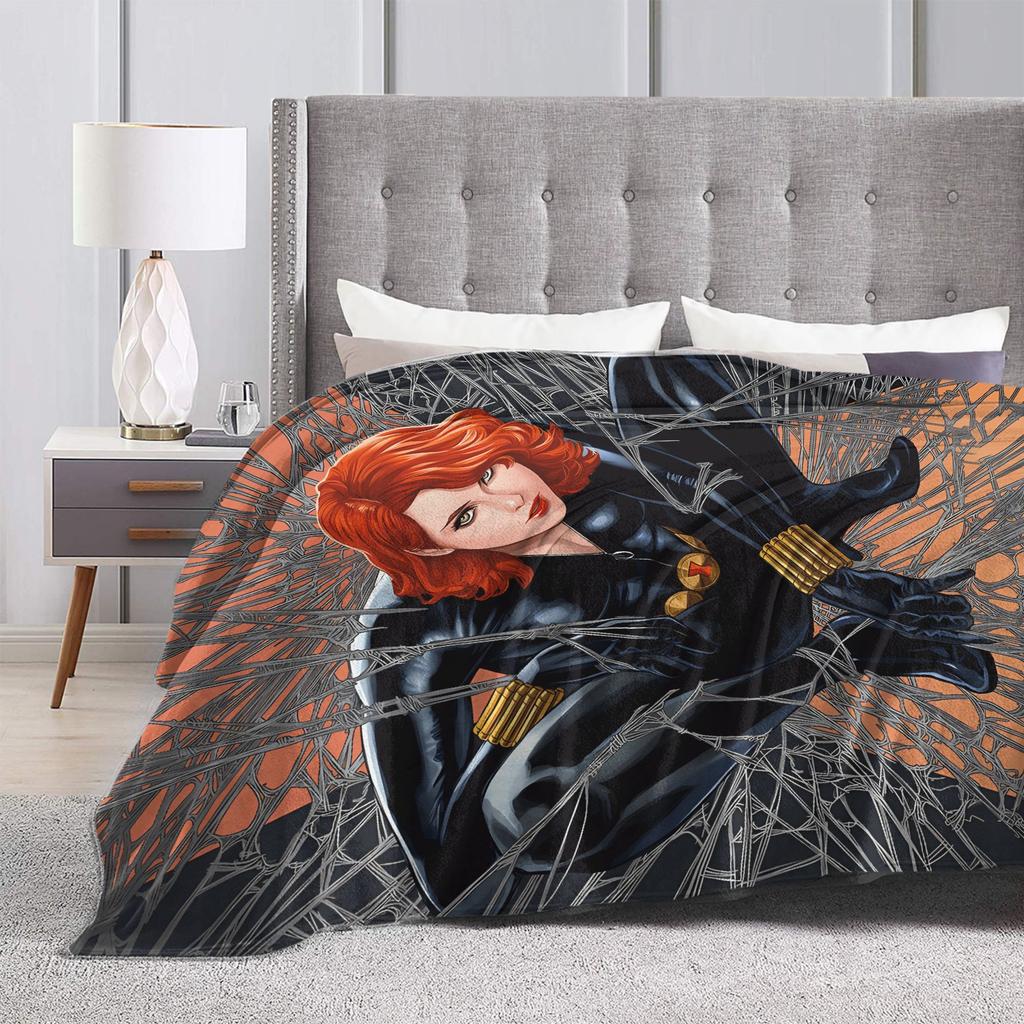 Black Widows Soft Warm Blankets Students Plush Throw Blanket Pattern Couch Chair Flannel Bedspread Sofa Bed Cover