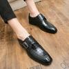 Мужские остроносые кожаные туфли, летние дышащие британские кожаные туфли, корейская версия, лакированная кожа, глянцевая поверхность