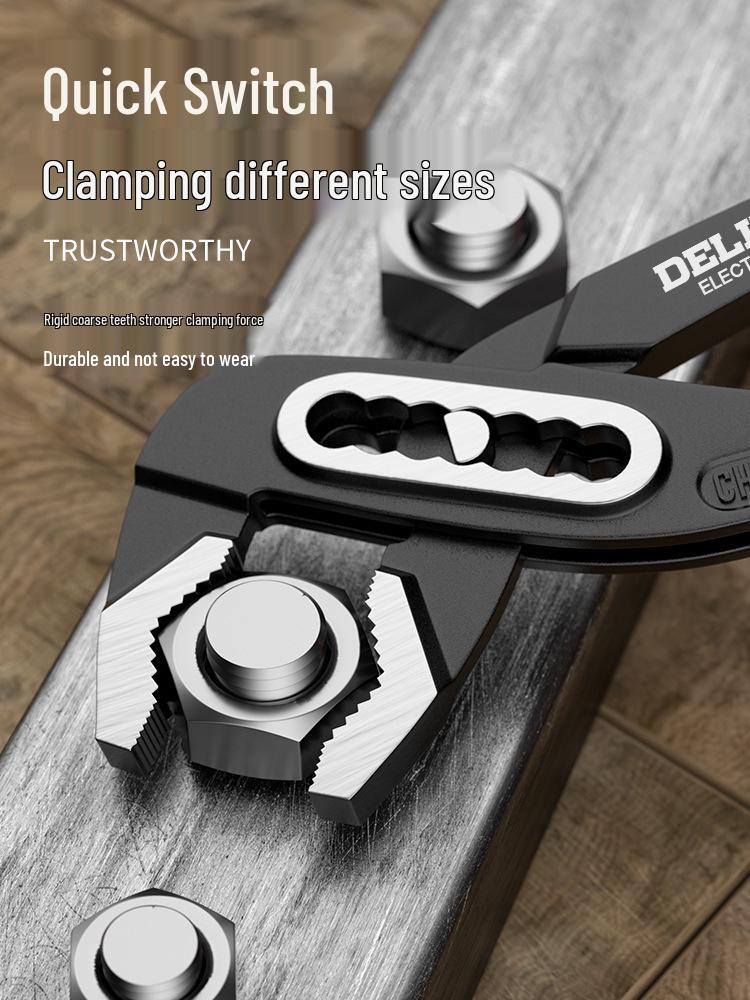 Электрические многофункциональные пассатижи Delixi с большим зевом для водяных насосов и пассатижи-«орлиный клюв» для шлангов